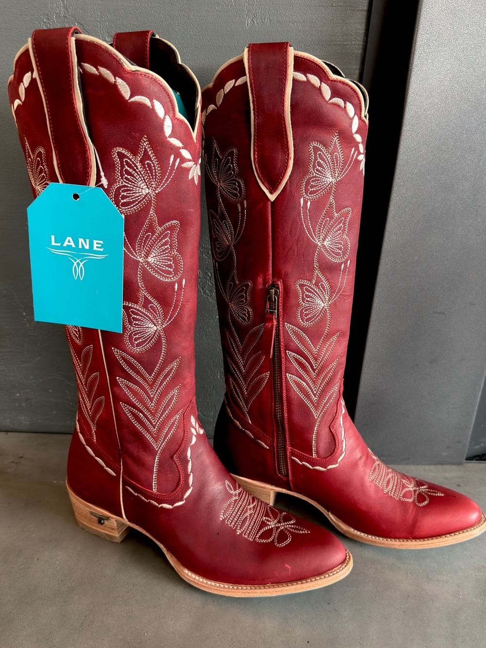 Lane Sweet Memories Boots, Smoldering Ruby, New in Box With Tags, Size 8